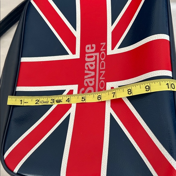 Savage Vintage Union Jack crossbody travel bag Durable Unisex British bag EUC - Picture 10 of 10
